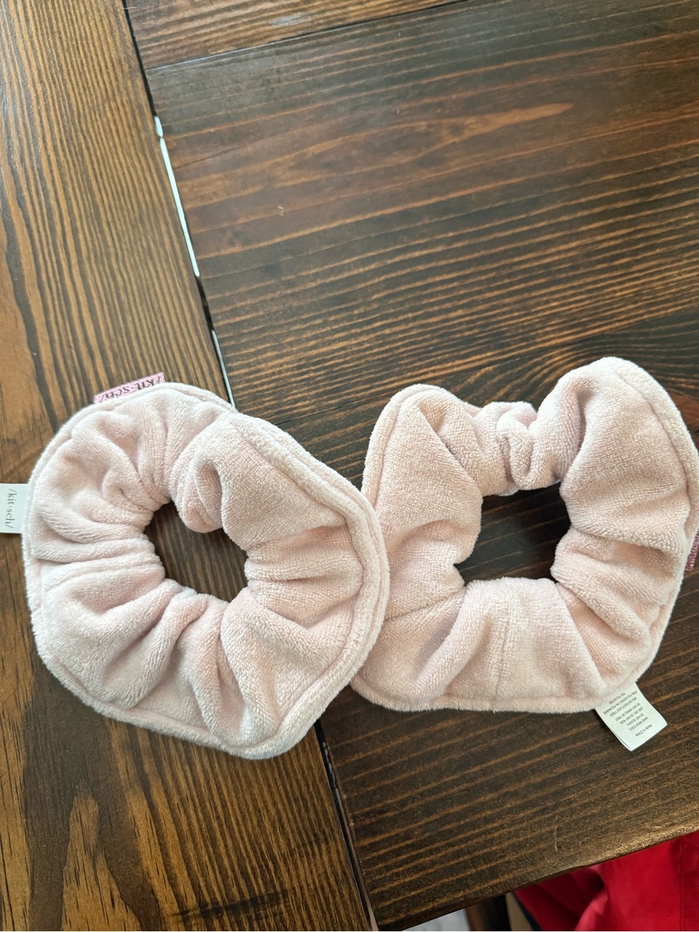 Kitsch Pale Blush Plush Scrunchie Duo